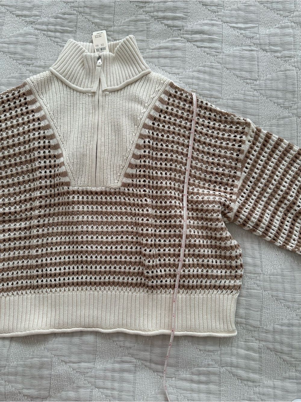 Aerie Crochet Quarter Zip Sweater - Picture 5 of 13